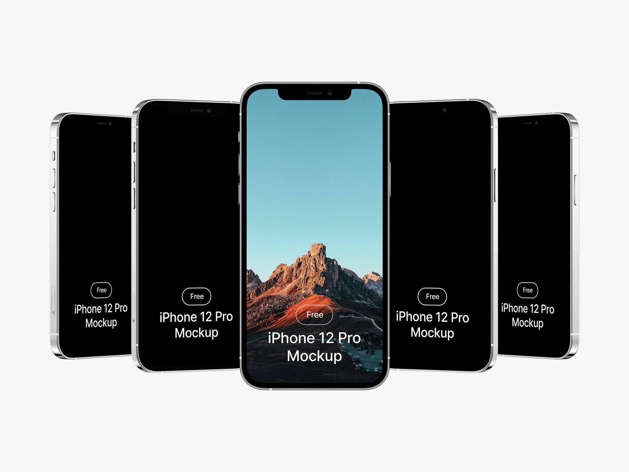 Five Iphone 12 Pro Mockups