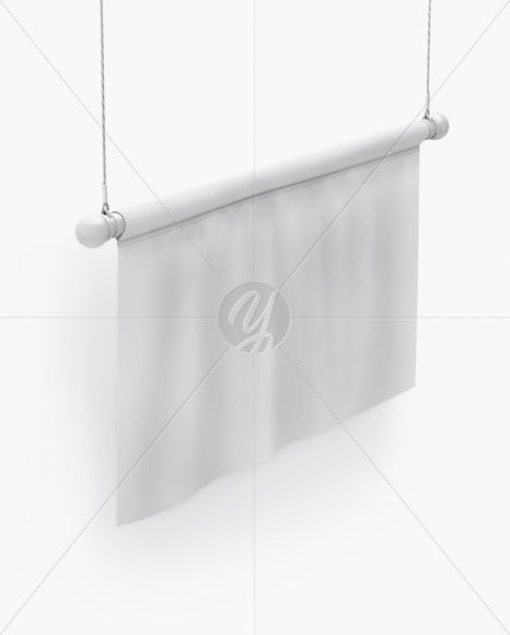 Flag Mockup - Half Side View