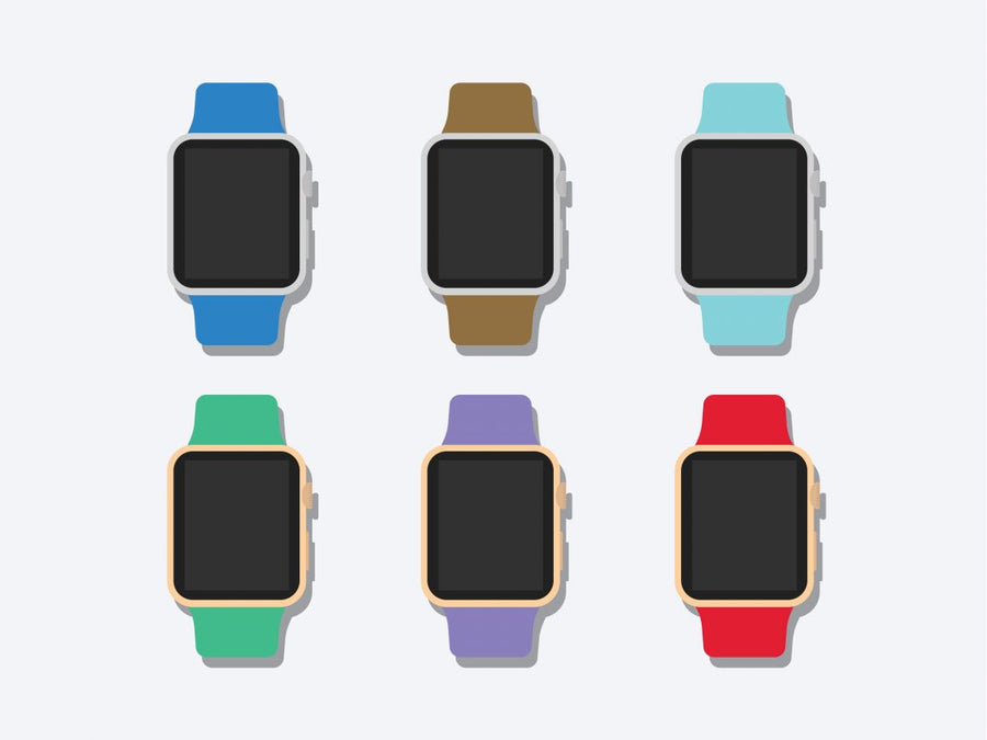 Flat 2D Apple Watch Mockup