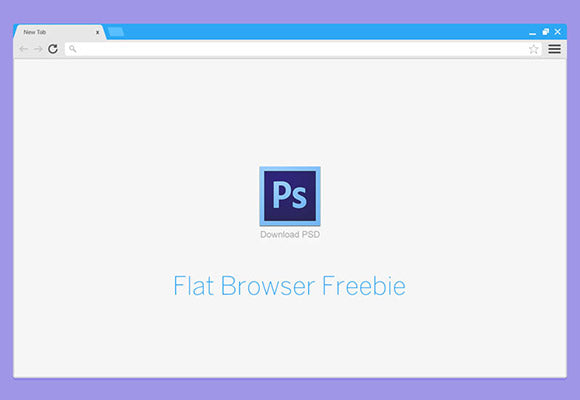 Flat Browser Mockup