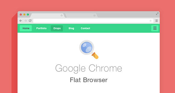 Flat Browsers Set Psd