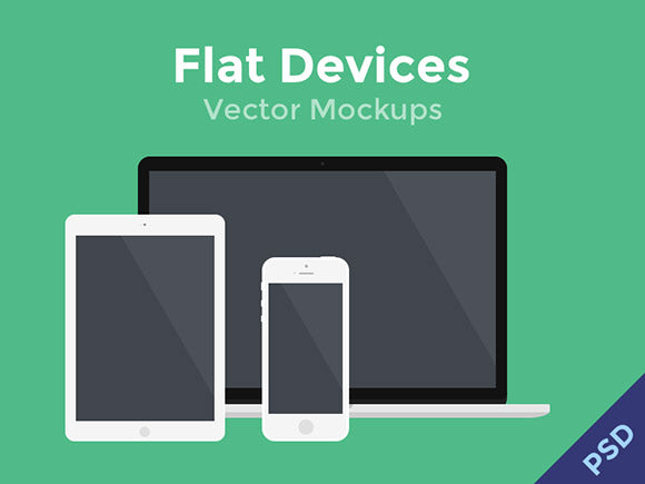 Flat Devices Mockups Psd
