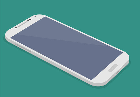 Flat Galaxy S4 Mockup