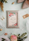 Flat Lay Arrangement Of Wedding Elements With Frame Mock-Up Psd