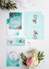 Flat Lay Arrangement Of Wedding Elements With Invitation Mock-Up Psd
