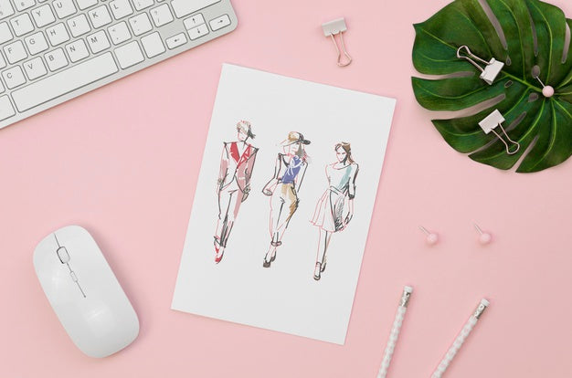 Flat Lay Arrangement With Card Mock-Up Psd