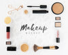 Flat Lay Arrangement With Make-Up Products Psd