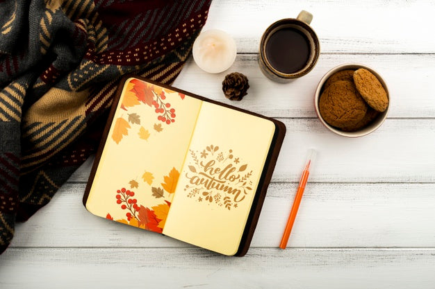 Flat Lay Arrangement With Notebooks And Coffee Cup Psd