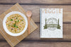 Flat Lay Arrangement With Soup And Notebook Psd
