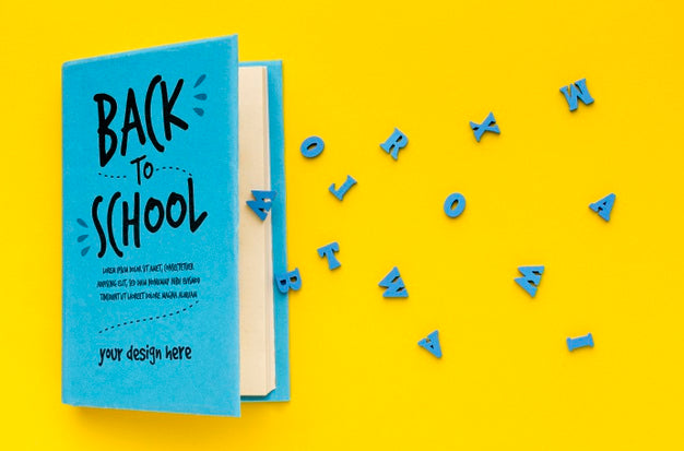 Flat Lay Assortment Of School Supplies Psd