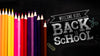 Flat Lay Back To School Message On Blackboard Psd