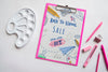 Flat Lay Back To School Sale With Clipboard And Supplies Psd