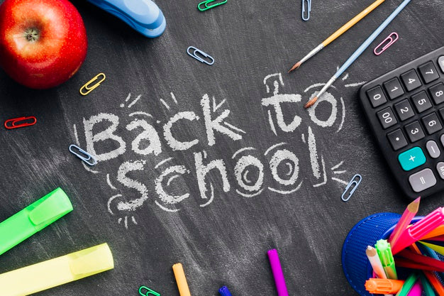 Flat Lay Back To School With Psd