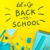 Flat Lay Back To School With Yellow Background Psd