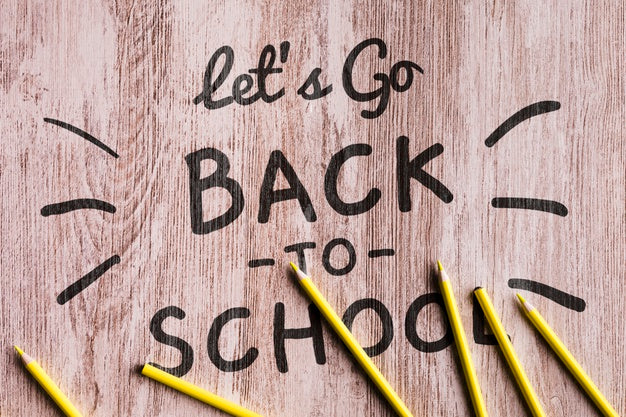 Flat Lay Back To School With Yellow Pencils Psd