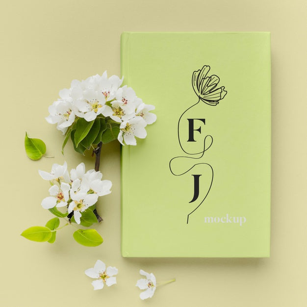 Flat Lay Book Cover Mock-Up Assortment Psd