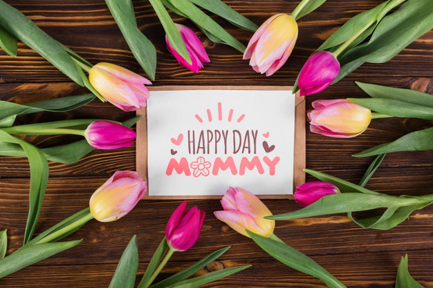 Flat Lay Card Mockup For Easter Psd