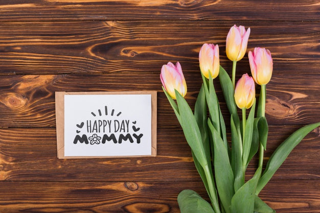 Flat Lay Card Mockup For Easter Psd