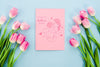 Flat Lay Card Mockup For Easter Psd