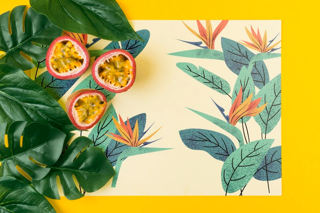 Flat Lay Card Mockup For Summer Concepts Psd