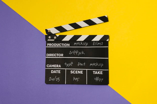 Flat Lay Cinema Composition Psd