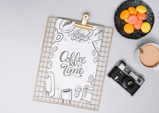 Flat Lay Clipboard Mockup Psd