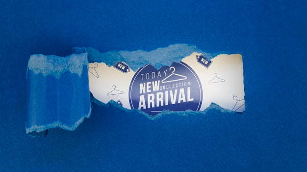 Flat Lay Clothing Store New Arrival Mock-Up On Paper Psd