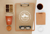 Flat Lay Coffee Branding Concept Psd