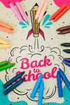 Flat Lay Colorful Back To School Mock-Up Psd