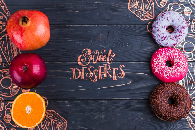 Flat Lay Composition Of Healthy And Unhealthy Food Psd