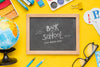 Flat Lay Composition Of School Supplies Psd