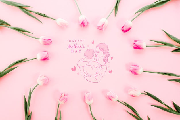 Flat Lay Copyspace Mockup For Easter Psd