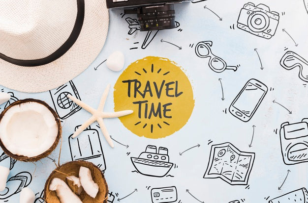 Flat Lay Copyspace Mockup For Summer Concepts Psd