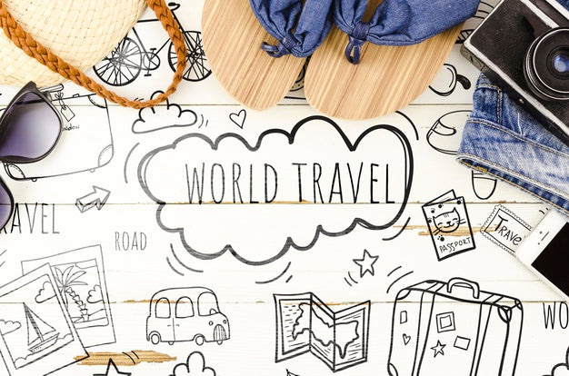 Flat Lay Copyspace Mockup For Summer Concepts Psd