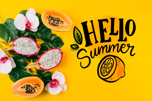 Flat Lay Copyspace Mockup For Summer Concepts Psd