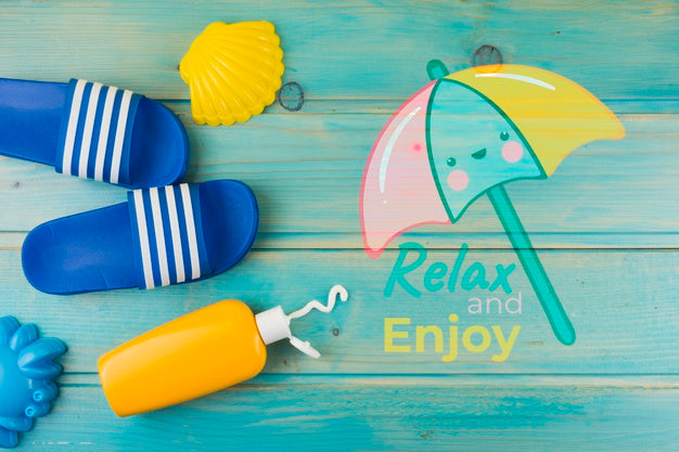 Flat Lay Copyspace Mockup For Summer Concepts Psd