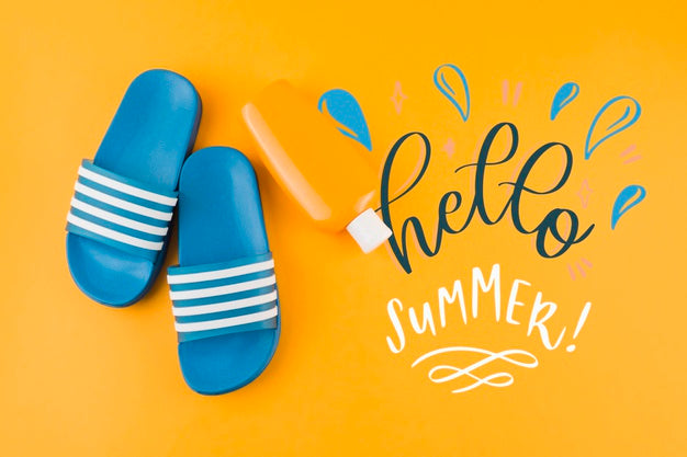 Flat Lay Copyspace Mockup For Summer Concepts Psd