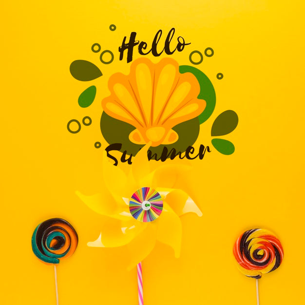 Flat Lay Copyspace Mockup For Summer Concepts Psd