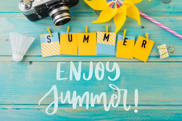 Flat Lay Copyspace Mockup For Summer Concepts Psd