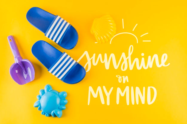 Flat Lay Copyspace Mockup For Summer Concepts Psd