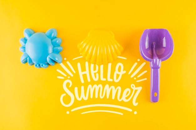 Flat Lay Copyspace Mockup For Summer Concepts Psd