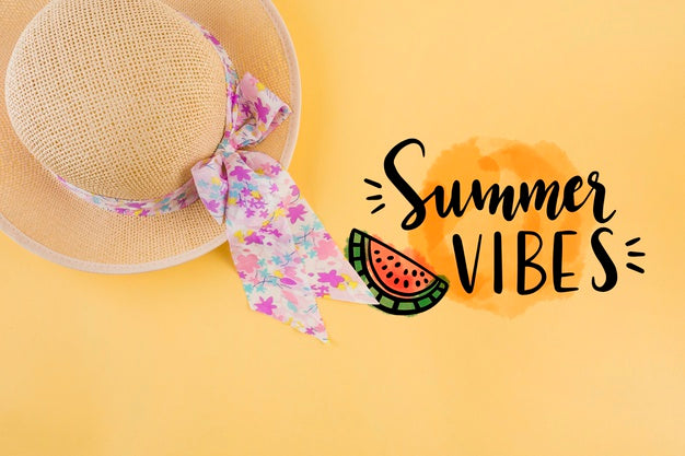 Flat Lay Copyspace Mockup For Summer Concepts Psd