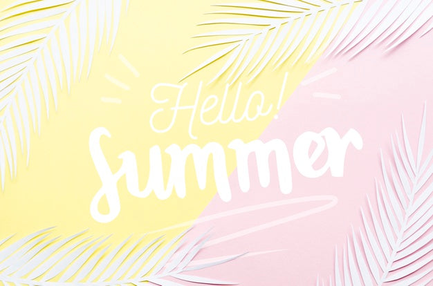 Flat Lay Copyspace Mockup For Summer Concepts Psd