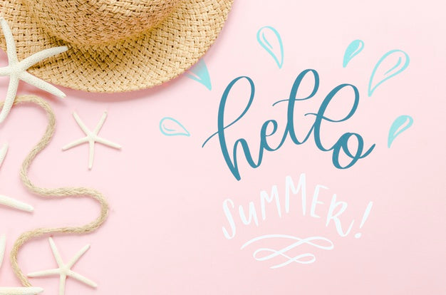 Flat Lay Copyspace Mockup For Summer Concepts Psd