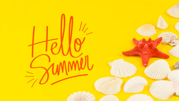 Flat Lay Copyspace Mockup For Summer Concepts Psd