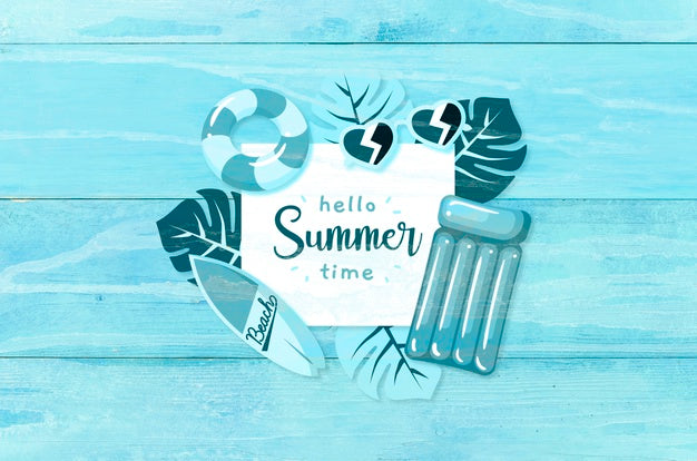 Flat Lay Copyspace Mockup For Summer Concepts Psd