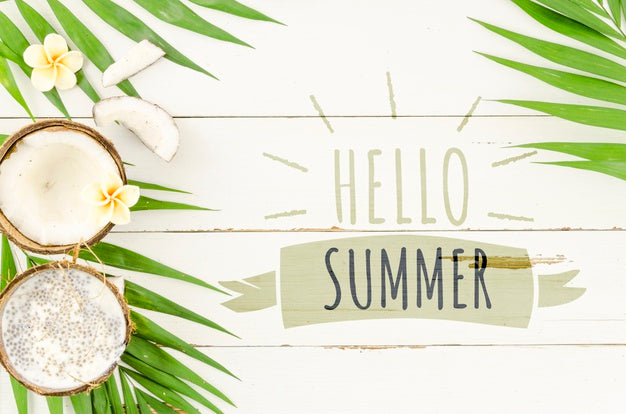 Flat Lay Copyspace Mockup For Summer Concepts Psd