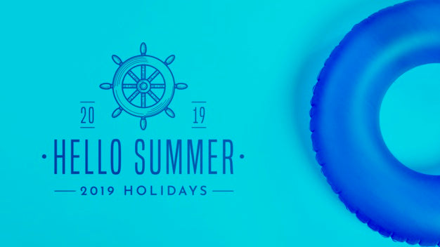 Flat Lay Copyspace Mockup For Summer Psd