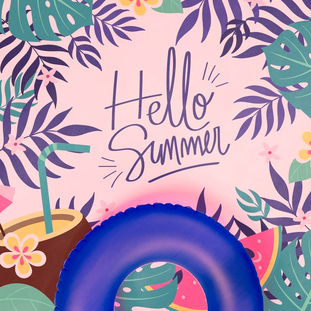 Flat Lay Copyspace Mockup For Summer Psd