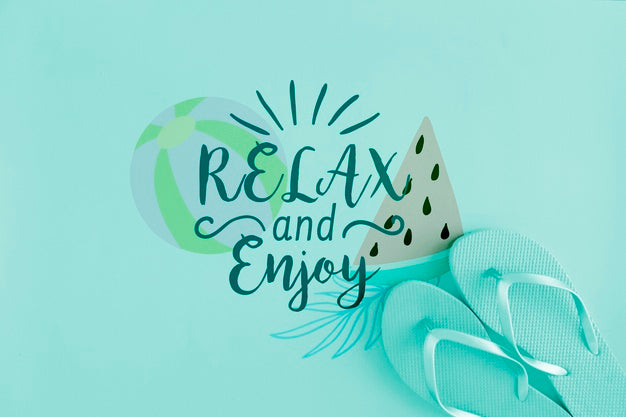 Flat Lay Copyspace Mockup For Summer Psd